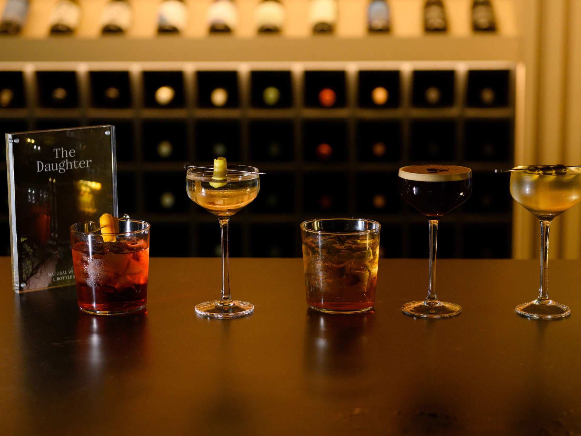 The Daughter Toronto | A lineup of cocktails at The Daughter in Toronto