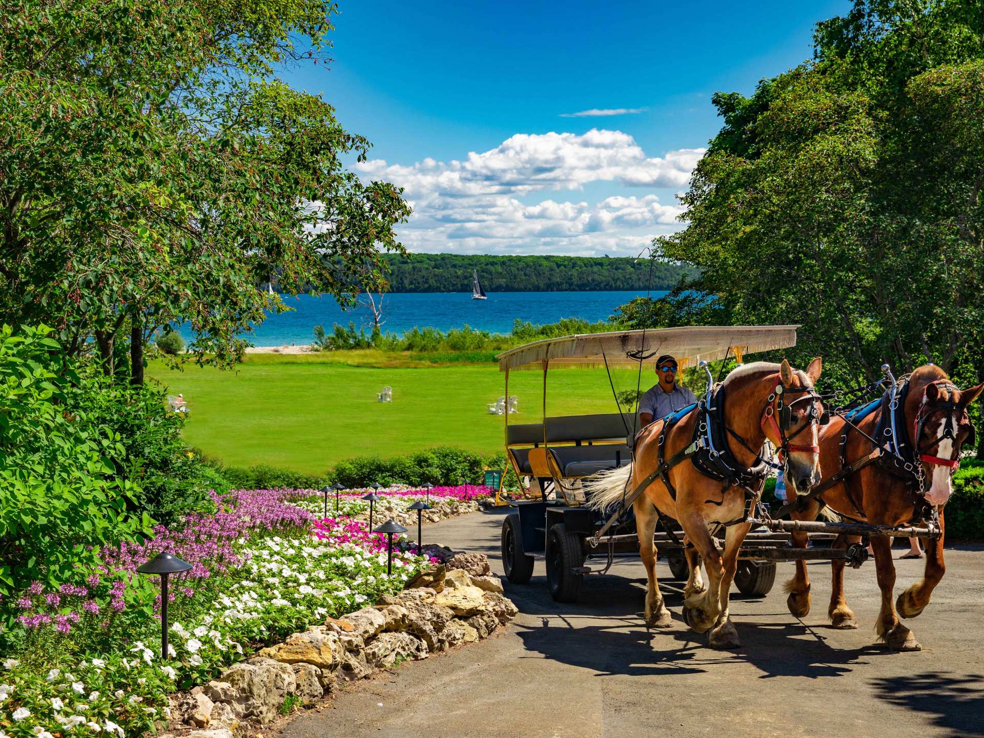 Mission Point resort | A horse and carriage at Mission Point resort on Mackinac Island