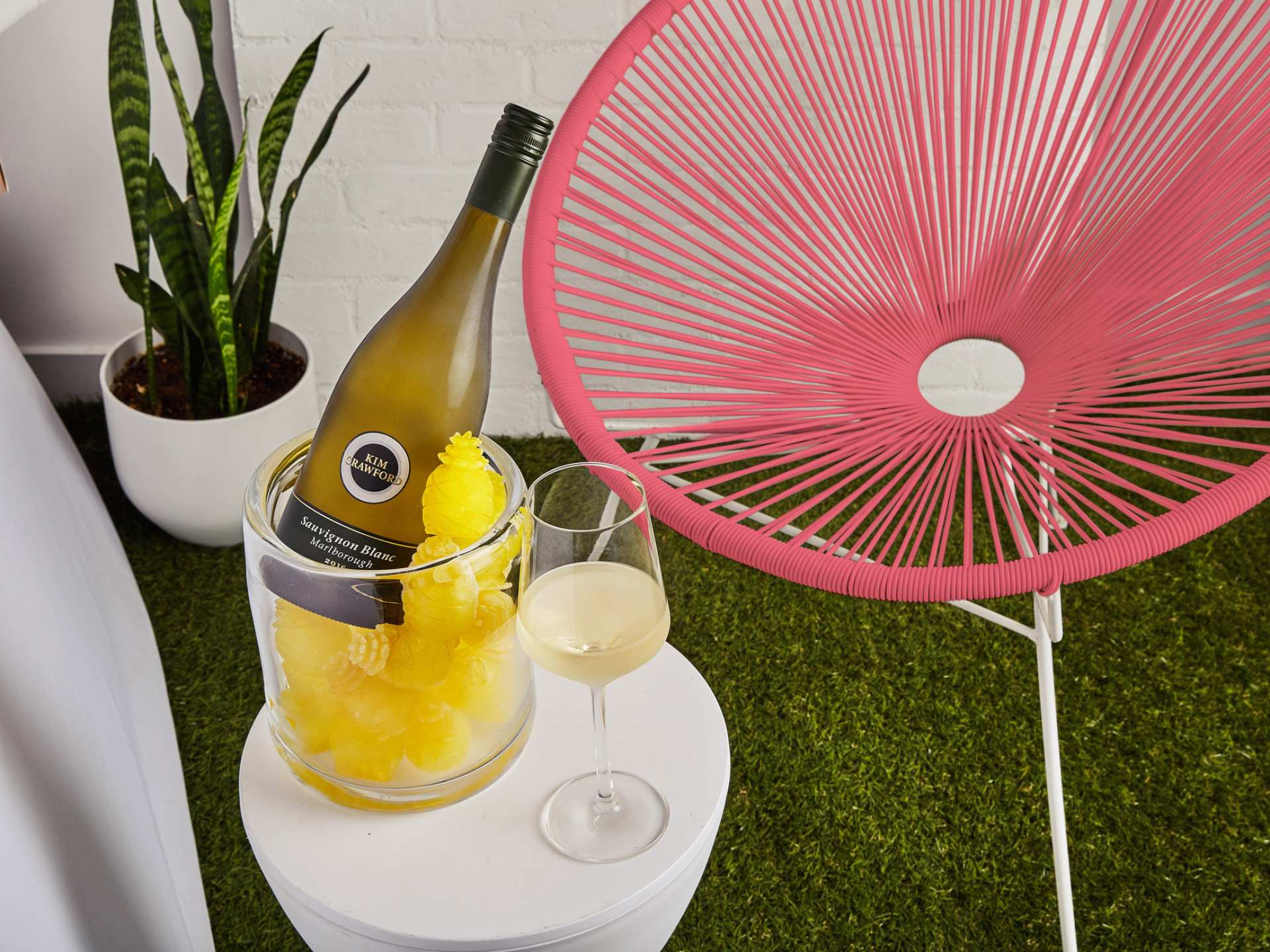 Summer drinks | Kim Crawford Sauvignon Blanc in an ice bucket beside a glass