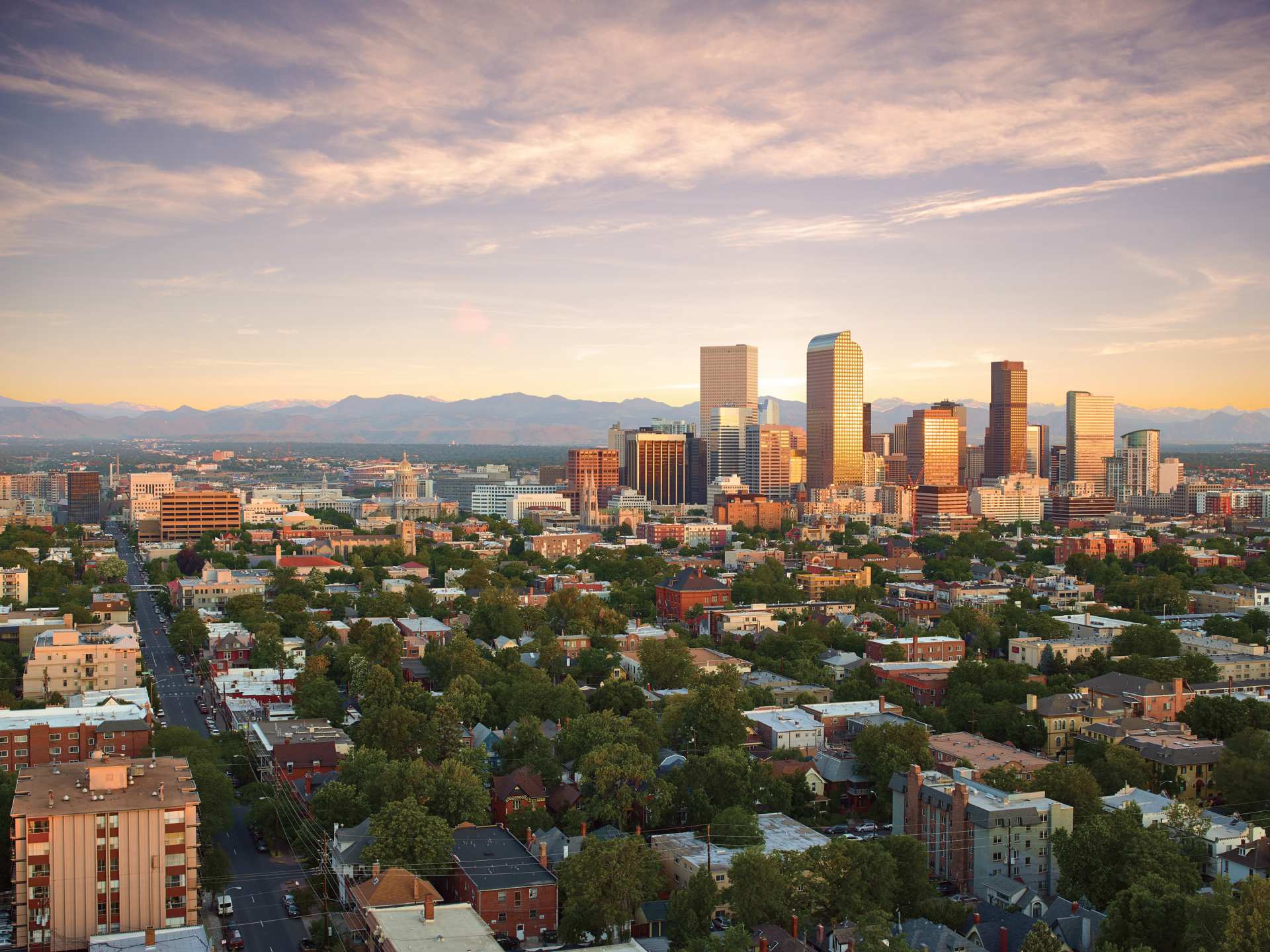 The cityscape in Denver, Colorado