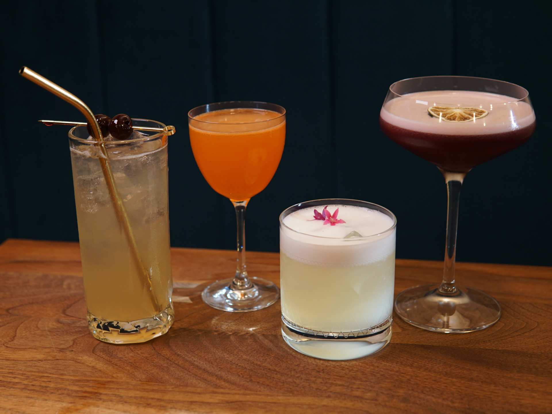 New restaurants in Toronto | Four drinks on a table at Bar Avelo