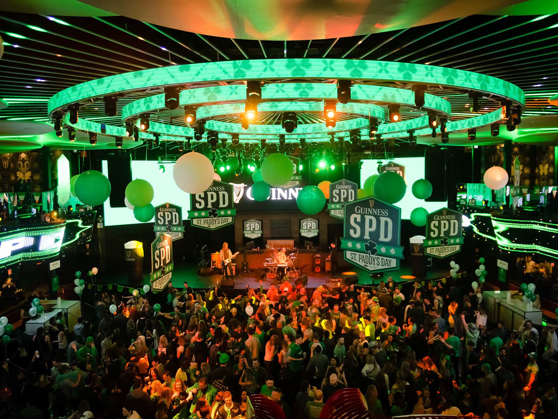 The festive St. Patrick's Day interior at Rebel for Guinness SPD The festive St. Patrick's Day interior at Rebel for Guinness SPD