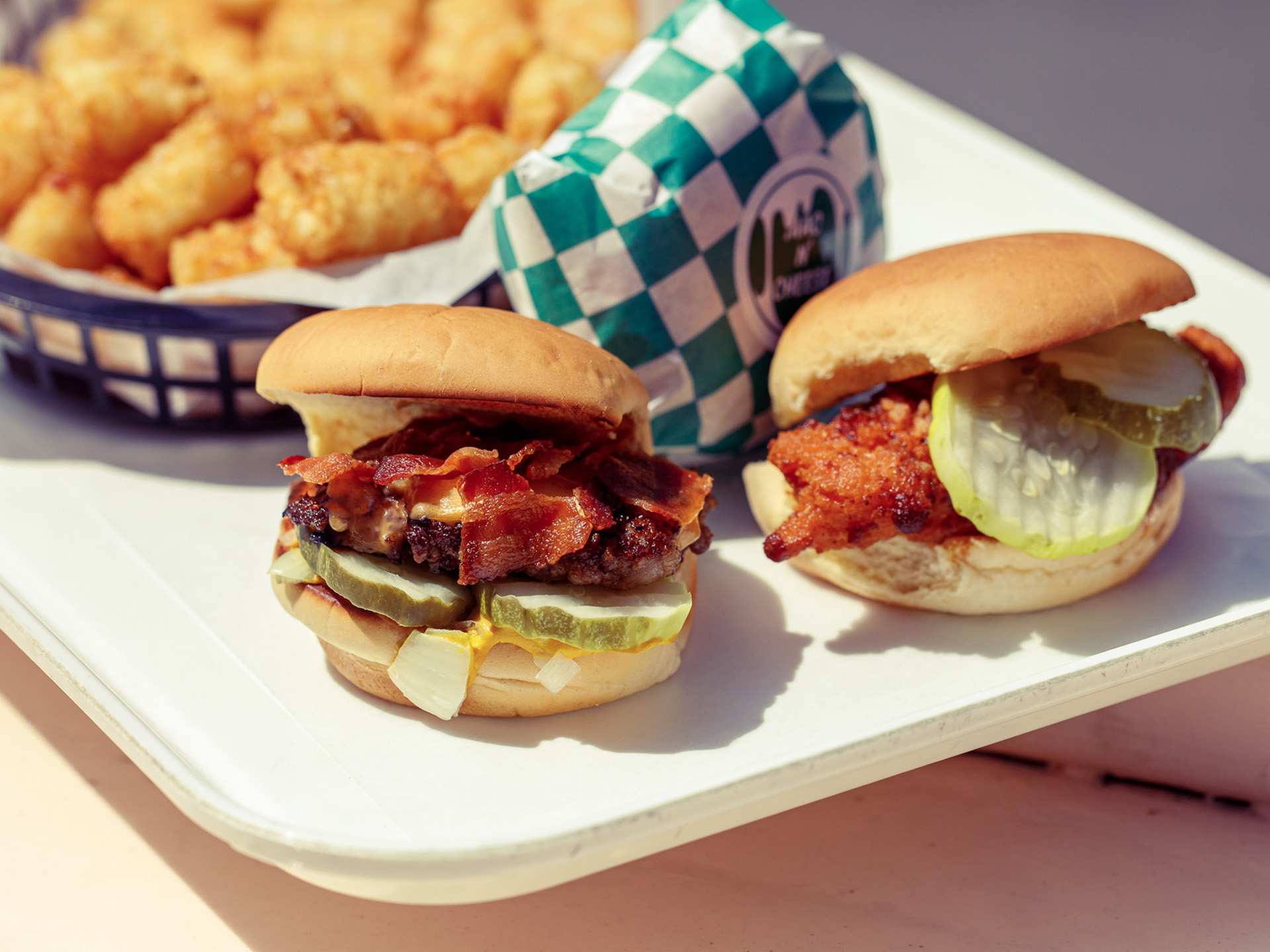 The best patios in Toronto | Sliders on the patio at Pennies in Liberty Village