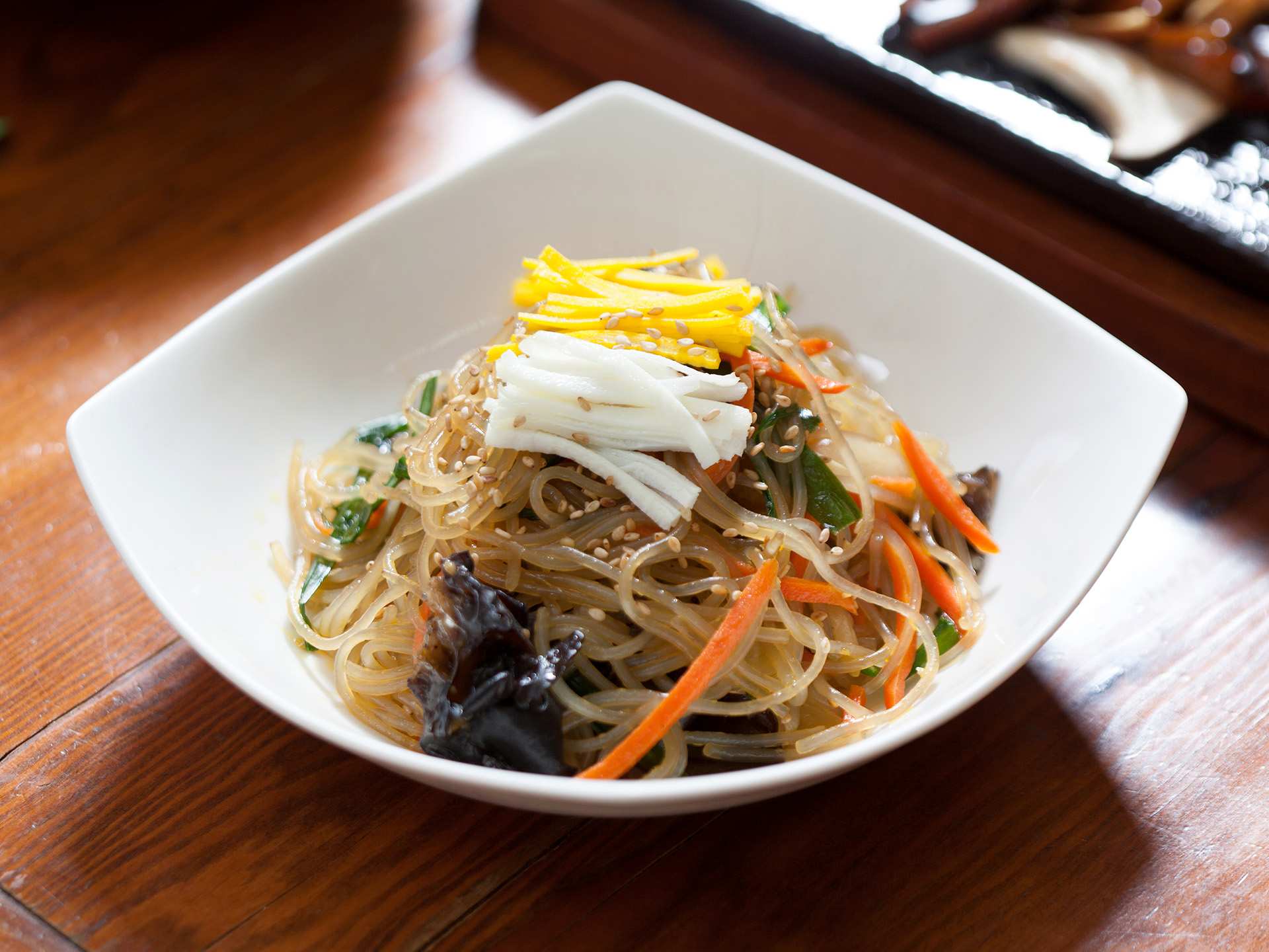 A bowl of japchae