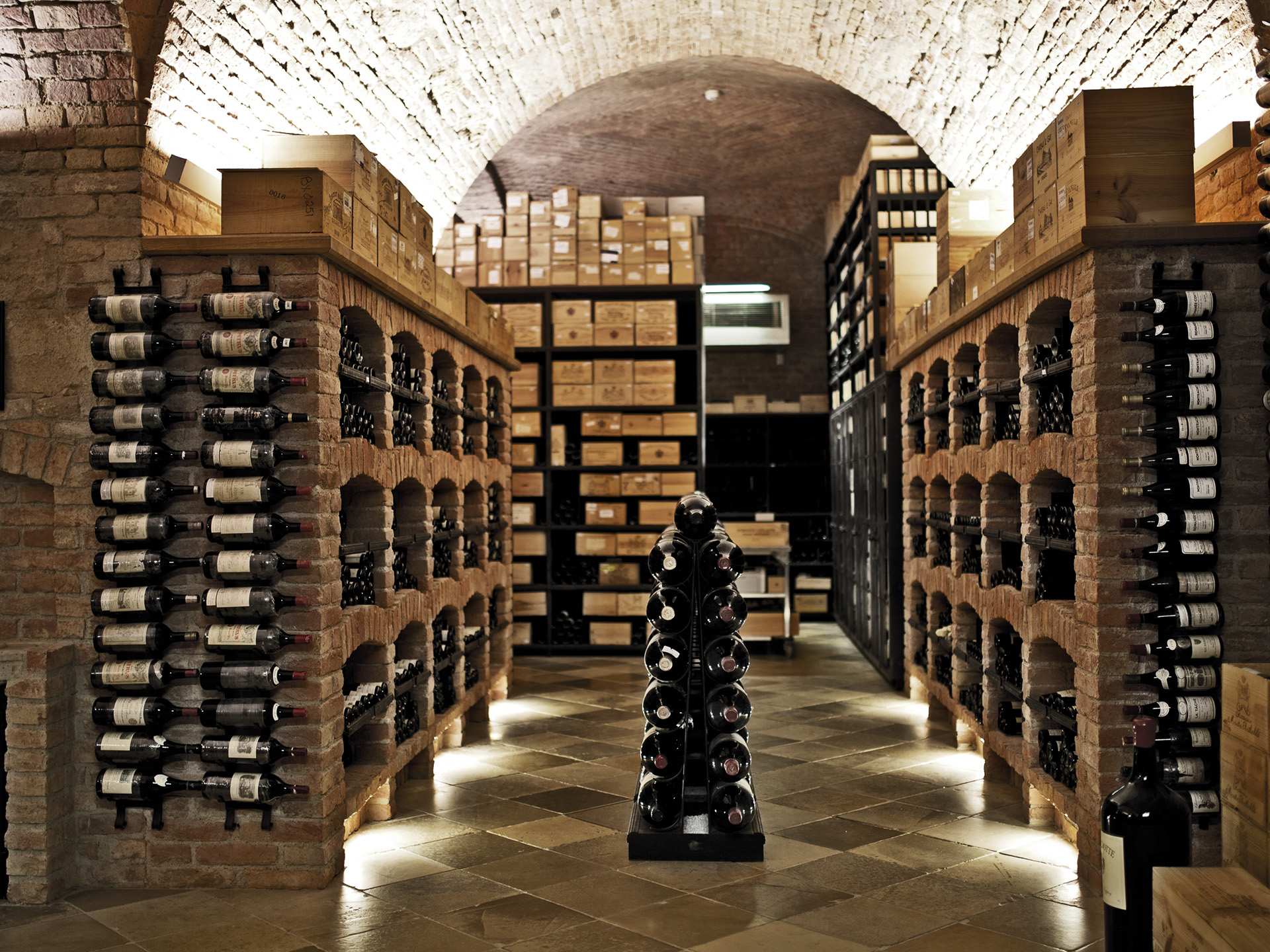 The wine cellar at Palais Coburg
