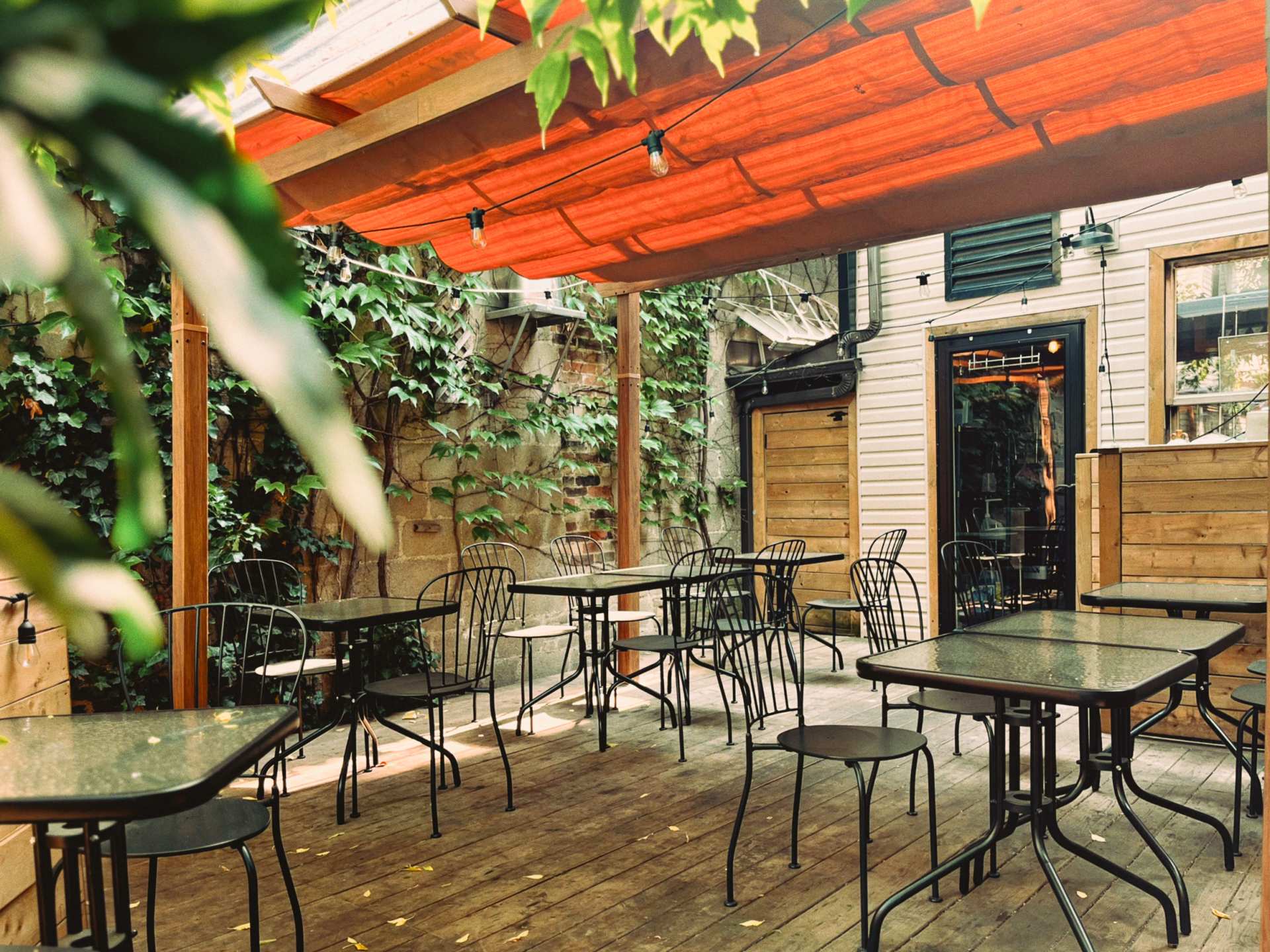 Summerlicious Toronto | The patio with lots of greenery at Hawker