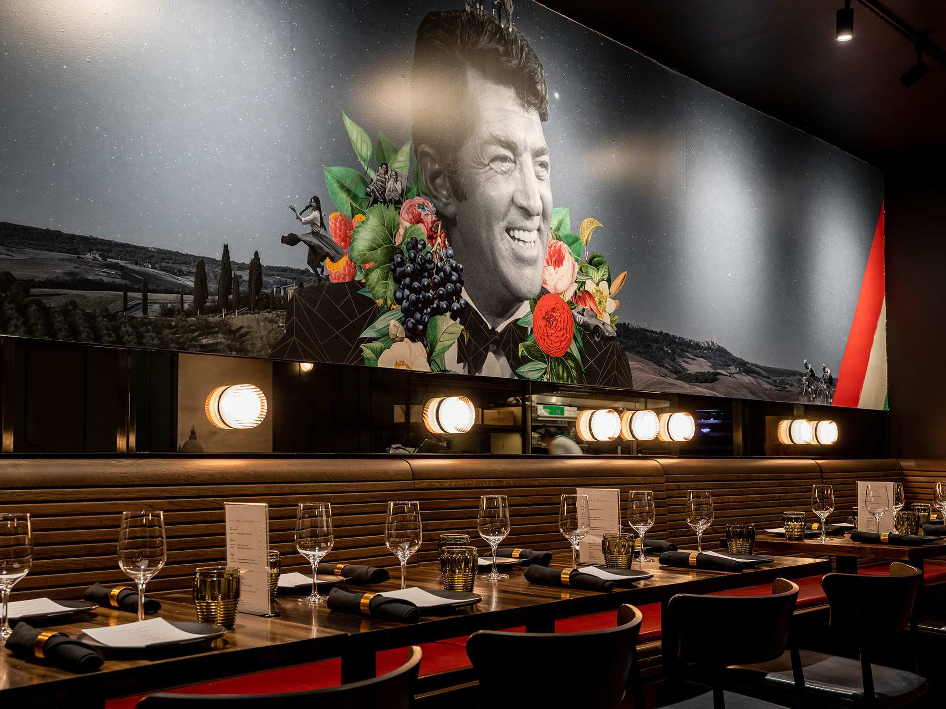 Best Italian restaurants in Toronto | A large mural at Bar Notte