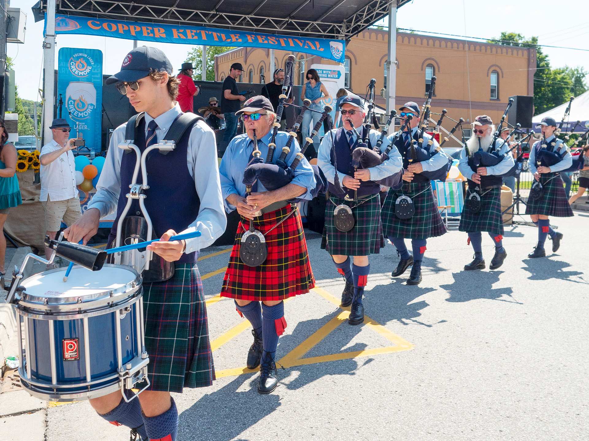 A band at Copper Kettle Festival in Creemore