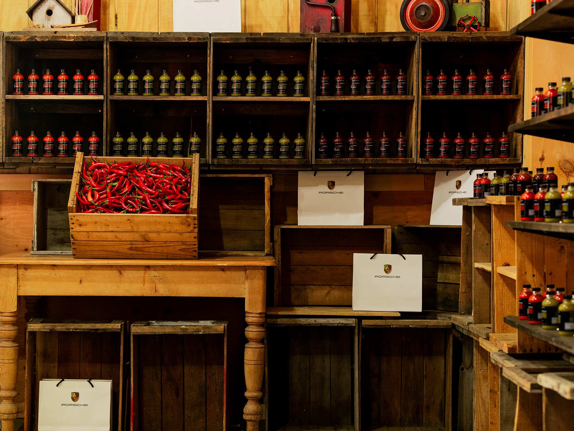 Peppers and hot sauces at the Taste Drive event