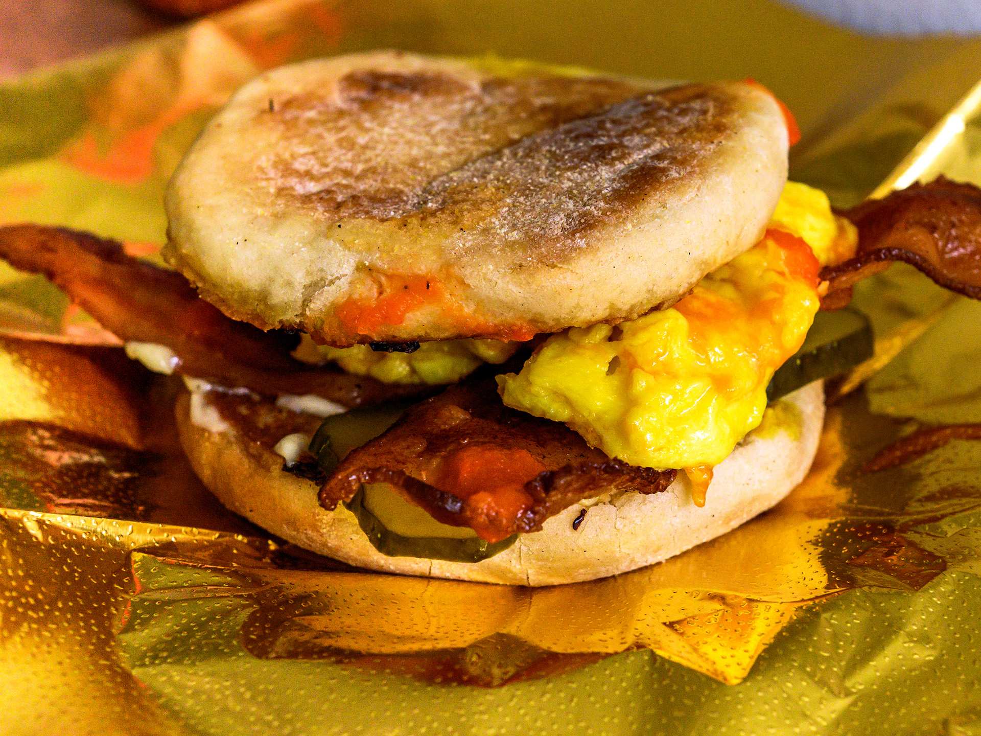 The Gold Standard breakfast sandwich