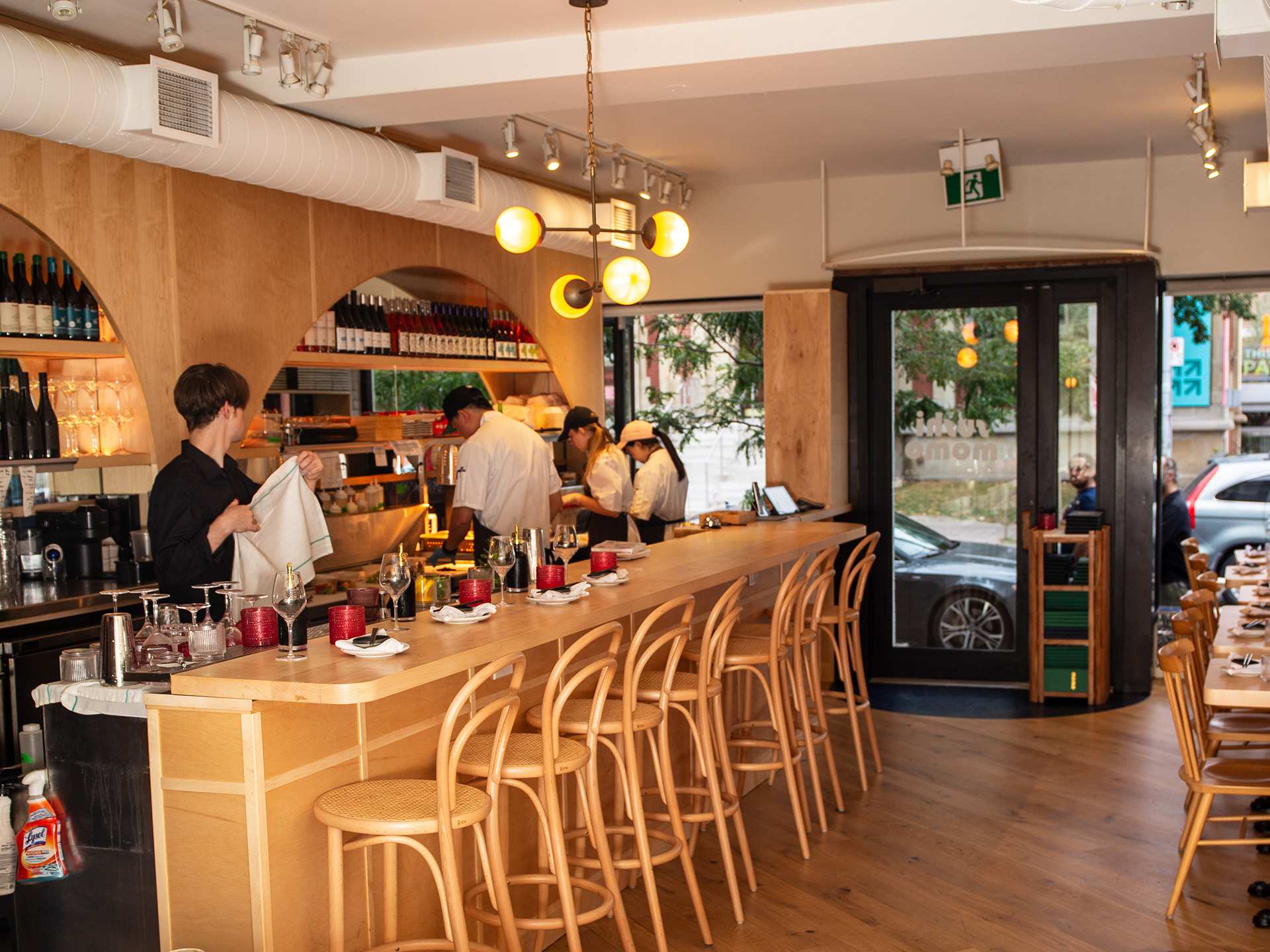 Inside Sushi Momo on Queen Street West