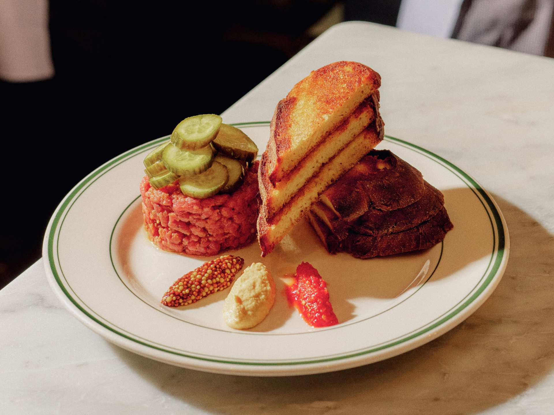 Steak tartare at Union restaurant Toronto