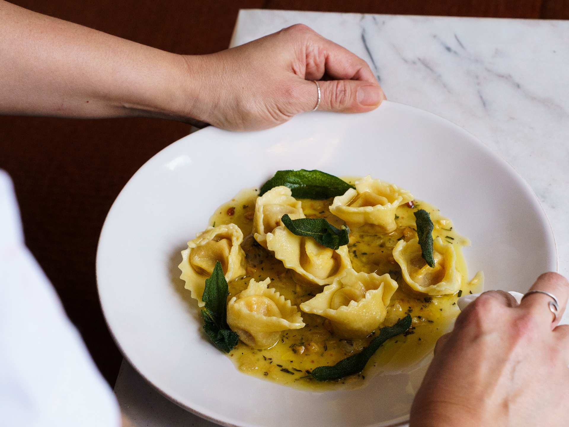 Best vegan restaurants Toronto | Tortelli di zucca at Gia