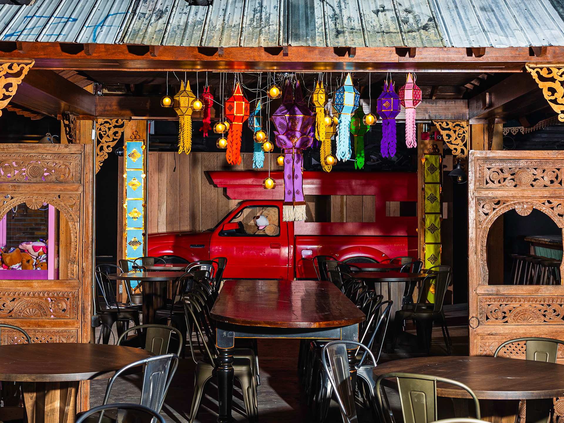The decor at Tha Phae Tavern