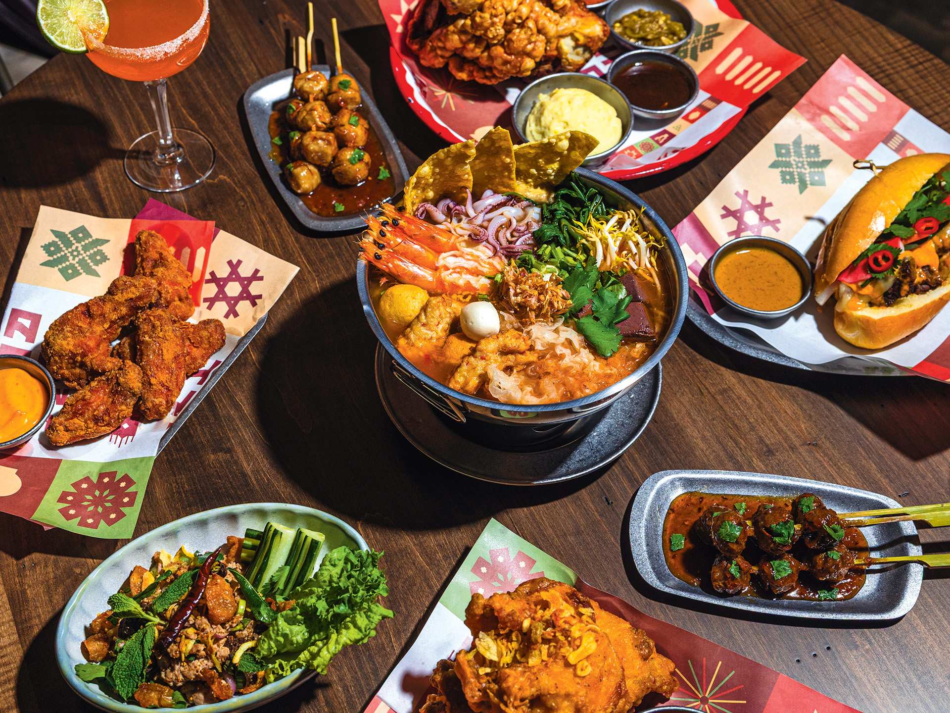 Assorted dishes at Tha Phae Tavern
