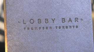 The menu at the Lobby Bar, Thompson Toronto hotel