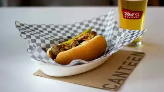 Brat Flip at Canteen pre-game Toronto Blue Jays restaurant Brat Flip at Canteen pre-game Toronto Blue Jays restaurant