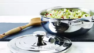 Le Creuset stainless saucier pan