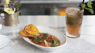 Crudo, or cold tomato soup, at Leña