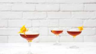 A stiff drink recipe with rum and vermouth.