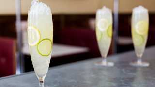 A simple citrus and sparkling wine cocktail recipe.