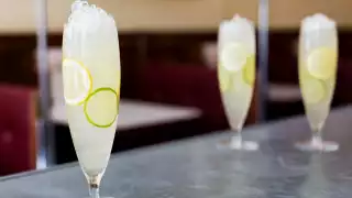 A simple citrus and sparkling wine cocktail recipe. A simple citrus and sparkling wine cocktail recipe.