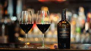 Three Finger Jack Cabernet Sauvignon | Two glasses and bottle of the Californian red wine