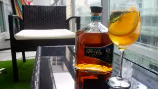 Flor de Caña | Flor Tonic on the patio