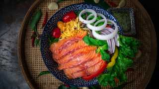 The best new restaurants in Toronto | Salmon Lui Suan Salad at Maya Bay