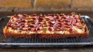 The best new restaurants in Toronto | Detroit-style pan pizza with Ezza pepperoni, cheese, tomato sauce & herbs from Gianna’s Patties and Pies