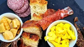 A charcuterie board at La Fontana, one of the best Elora restaurants