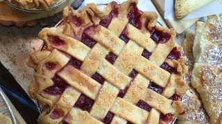 sour cheery pie from Mabel's | Lattice fruit pie from Dough Bakeshop
