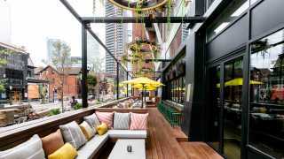The patio at Marked, a new South American restaurant in Toronto