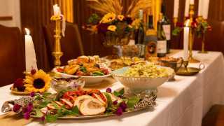 Thanksgiving dinner in Toronto | A spread of Thanksgiving food at Leña Restaurante