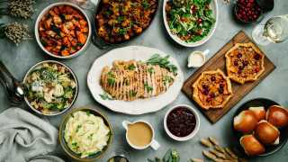 Thanksgiving dinner in Toronto | Oven roasted turkey, garlic mashed potatoes, fall kale salad and more from JOEY restaurant