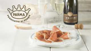 Prosciutto di Parma Italian cured ham with Champagne