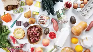 Fresh City’s spelt and coconut sugar thumbprint cookies recipe | A spread of groceries from Fresh City Farms