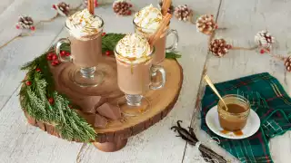 Chef Lynn Crawford's spiced rum chocolate caramel eggnog