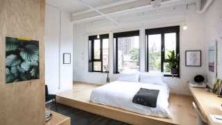 The best Toronto hotels for a staycation | loft style room at the Annex Hotel