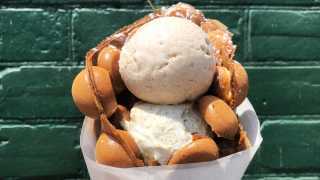 Trinity Bellwoods neighbourhood guide | Ice cream in a puffy waffle cone from Bang Bang