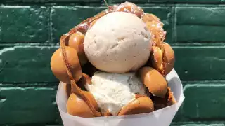 Trinity Bellwoods neighbourhood guide | Ice cream in a puffy waffle cone from Bang Bang
