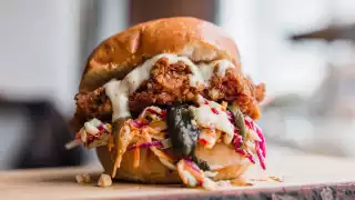 The best fried chicken sandwiches in Toronto | A buttermilk fried chicken sandwich from Knuckle Sandwich