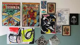 Safehouse Coffee, greengrocer, café, art shop and community hub | Art hangs on the walls at Safehouse Coffee