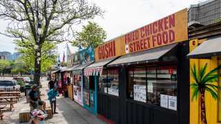 The best Toronto food markets | Shipping container stalls line Dundas Street West at Market 707