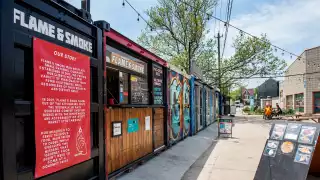 The best Toronto food markets | A row of vendors at Market 707