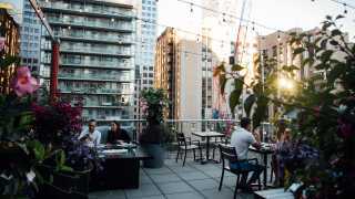 The best rooftop patios in Toronto | People dine on the patio at Victor Rooftop Terrace