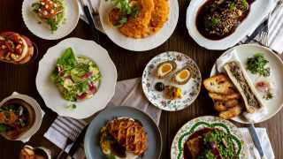 Restaurant Review: The Rabbit Hole in downtown Toronto | A spread of British dishes at The Rabbit Hole