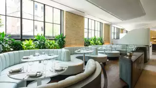 Restaurant review: Vela Toronto | Indoor dining at the King West space