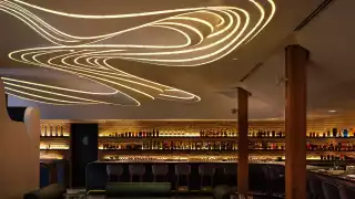 Restaurant review: Vela Toronto | Swirling lights on the ceiling