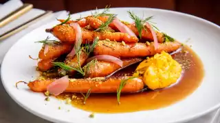 Side dishes and cocktails | Gia's Roasted Carrots with Molasses Maple Agrodolce